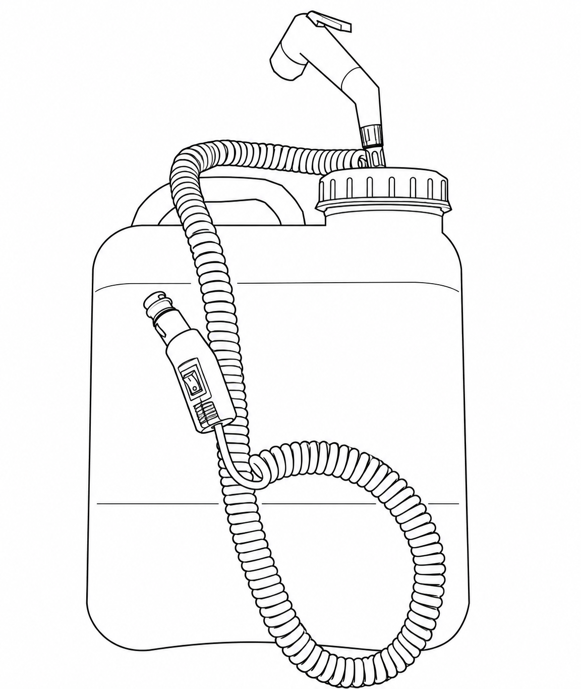 Wasserkanister mit Brause